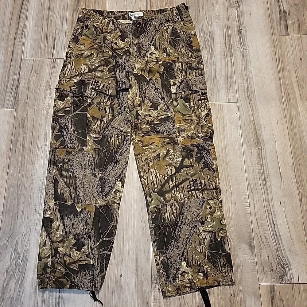 Columbia Pants Mens 32x30 Camo Cargo Hunting Outdoor‎ Mossy Oak Camouflage